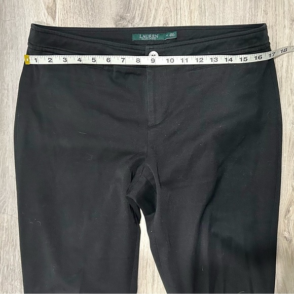 Ralph Lauren Black Boot Cut Pants Straight Leg Dressy Jeans Mid Rise Size 10 - Picture 3 of 7